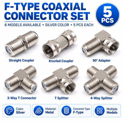 5pcs type rg6 connettore - 5pcs,